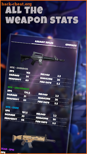 Weapon Stats for Fortnite screenshot