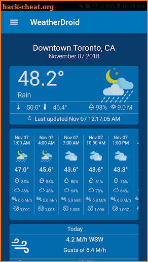 Weather Droid - Weather Forecast App screenshot