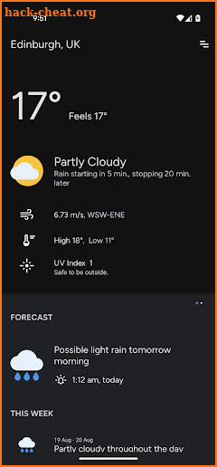 Weather + Forecast screenshot