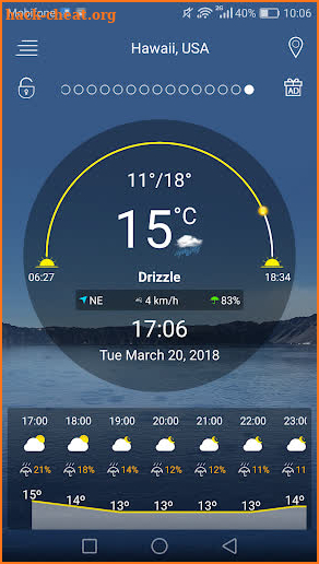 Weather forecast screenshot