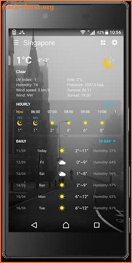 Weather Forecast: Multiple location weather screenshot