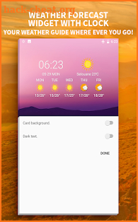 Weather Forecast Widget with Clock screenshot