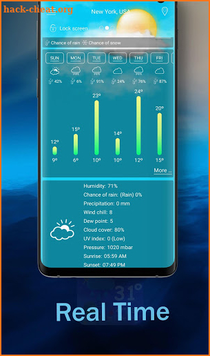 Weather Live Forecast & Clock Widget screenshot