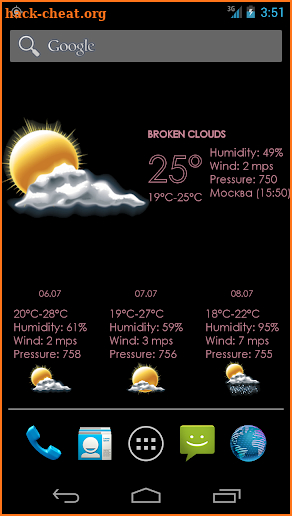 Weather Tab LWP screenshot