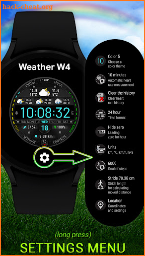 Weather watch face W4 screenshot