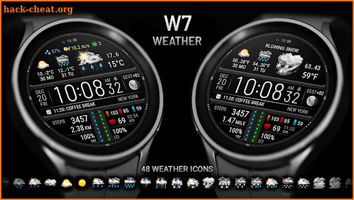 Weather watch face W7 screenshot