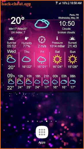 Weather Widget Neon screenshot