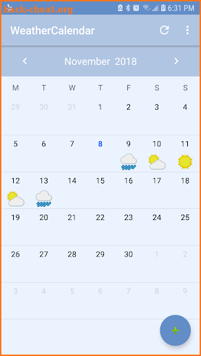 WeatherCalendar screenshot