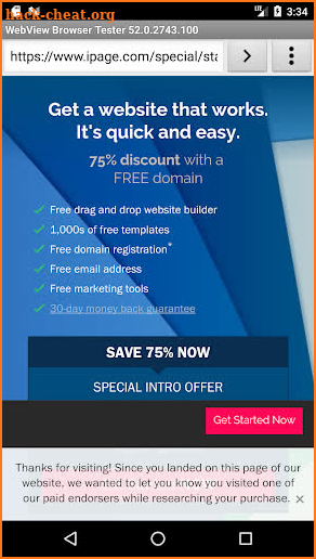 Web Hosting screenshot