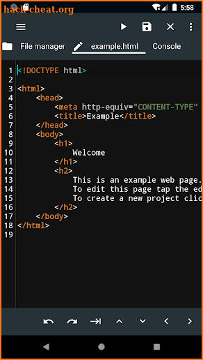 WebCode - ide for html, css and javascript screenshot