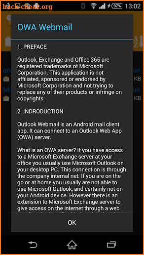 Webmail for OWA screenshot