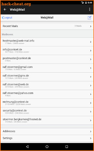 Web@Mail - mobile Mail screenshot