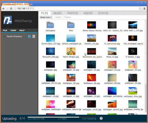 WebSharing (WiFi File Manager) screenshot