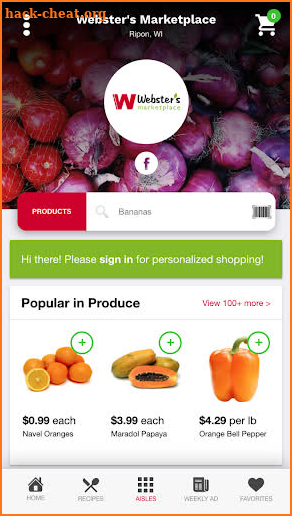 Webster's Marketplace Mobile screenshot