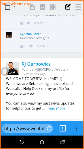 Webtalk Social Browser 2018 screenshot