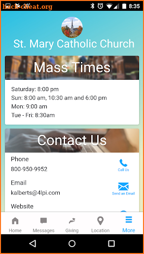 WeConnect Parish App screenshot