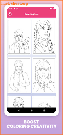 Wednesday Addams Coloring Book screenshot