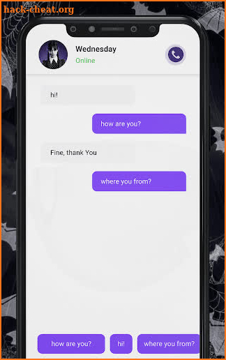Wednesday Addams Fake Call screenshot