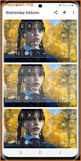 Wednesday Addams Keyboard screenshot