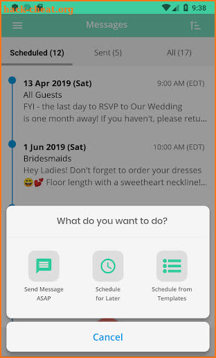 WedTexts - Wedding Texting for screenshot