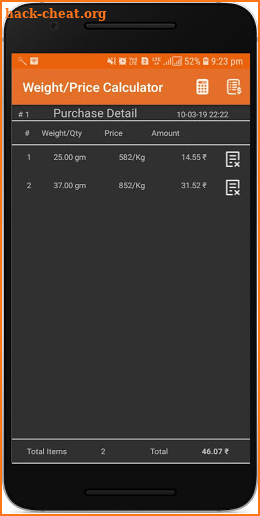 Weight Price Calculator screenshot