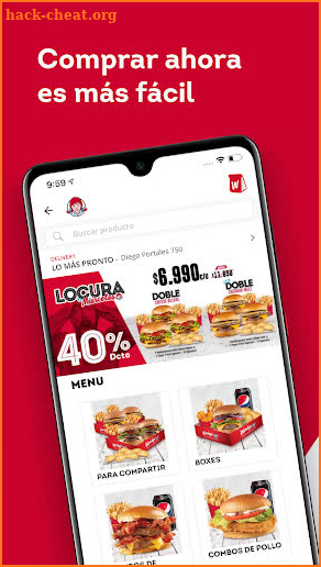 Wendy's APP – Chile  y Argentina screenshot