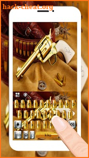 Western Gold Gun Keyboard Theme screenshot