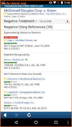 Westlaw Thomson Reuters screenshot