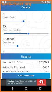 WeVest Goals Calculator screenshot