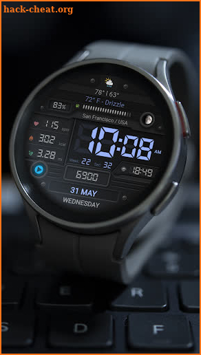 WFP 053 Digital watch face screenshot