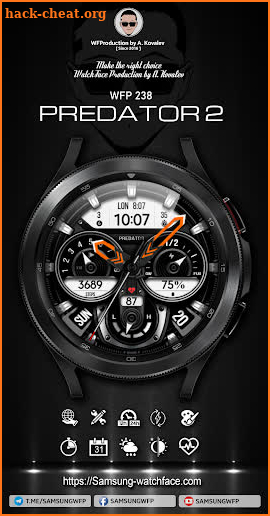 WFP 238 PREDATOR2 Watch Face screenshot