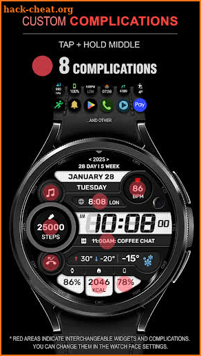 WFP 299 Digital watch face screenshot