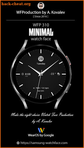 WFP 310 minimal watch face screenshot