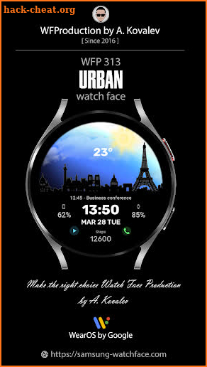 WFP 313 Urban watch face screenshot