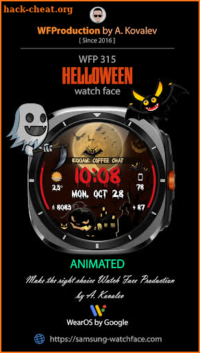 WFP 315 Halloween watch face screenshot