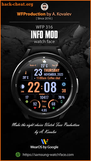 WFP 316 Info Mod Watch Face screenshot