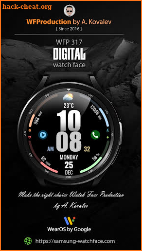 WFP 317 Digital watch face screenshot