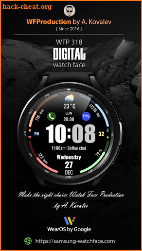 WFP 318 Digital watch face screenshot