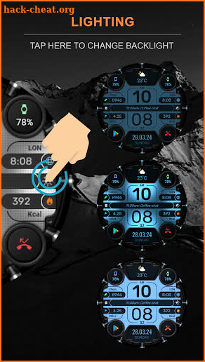 WFP 331 Futuristic Watch face screenshot