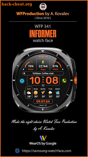 WFP 341 Informer watch face screenshot