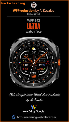 WFP 342 Ultra watch face screenshot