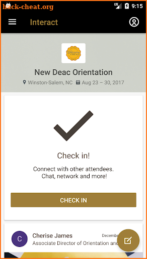 WFU Orientation Programs screenshot