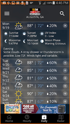 WFXG First Alert Weather screenshot