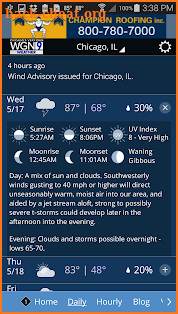 WGN Weather screenshot