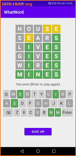 What Word (Wordle/Lingo) screenshot