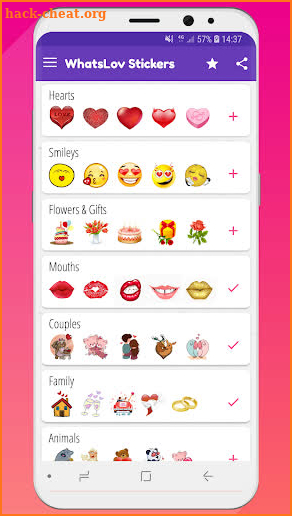 💚 WhatsLov: love stickers (WAStickerApps) screenshot