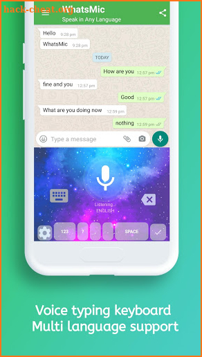 WhatsMic Keyboard: Voice to Text Converter App screenshot