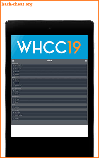 WHCC19 screenshot