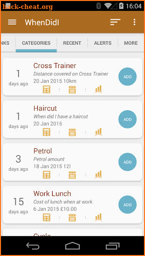 WhenDidI - Event Tracker screenshot