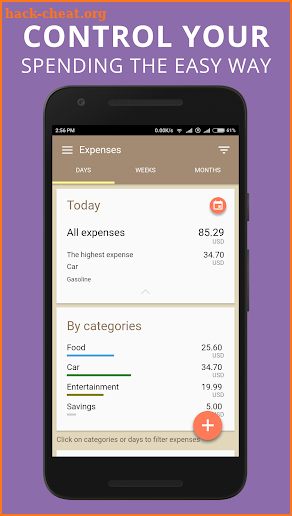 Where's Money? Expenses tracker & cash control screenshot